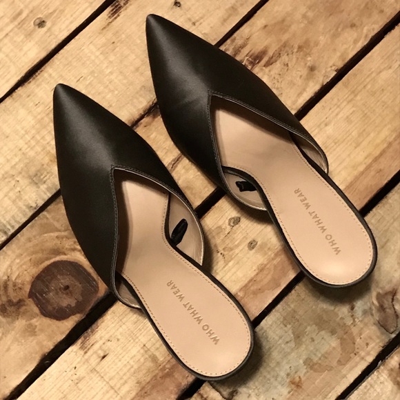 Black pointed heeled mules - Picture 3 of 8